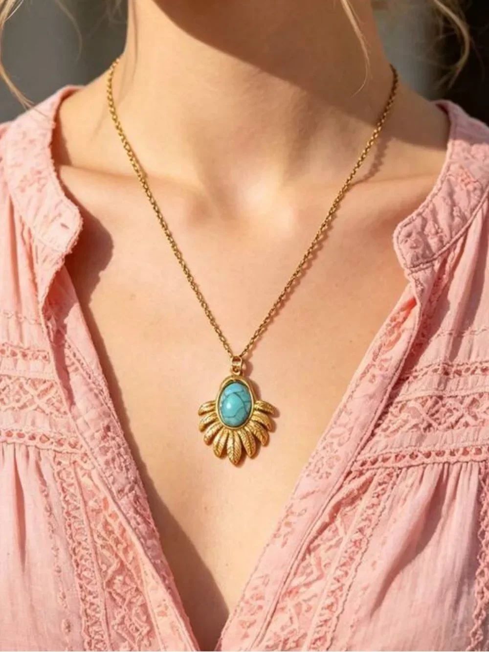 Boho Flower Necklace S1457